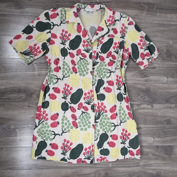 MARIMEKKO Herkku Pieni Tori Linen Dress Size 38 - Picture 5 of 15